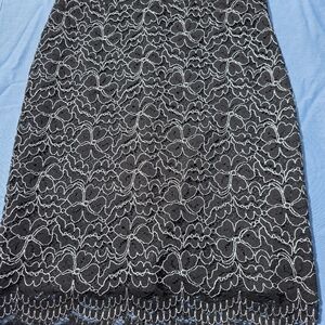 Elle Black Lace Pencil Skirt
